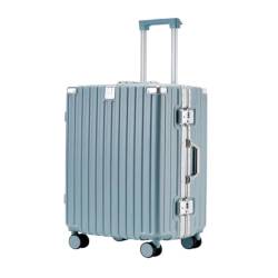 DNZOGW Reisekoffer Gepäck Multifunktionaler Trolley-Koffer Universal-Radkoffer Herren- Und Damenkoffer Boarding-Koffer Trolley (Color : Blue, Size : A) von DNZOGW
