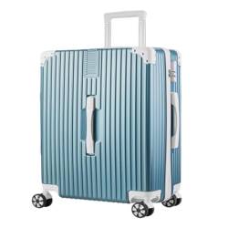Reisekoffer Modisches Gepäck for Damen, Mutterbox, Universalrad, Student, Langlebig, Passwort, Trolley, Leichte Reise Trolley (Color : Blue, Size : A) von DNZOGW