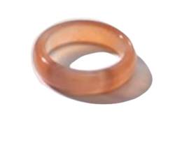 DOCOXI Ringe aus natürlichem Achat, roter Jade, Schmuck, Bandring, Jade, einfache Steine für Frauen, Luxusringe (Gem Color: One Piece, Ring Size: 7) von DOCOXI