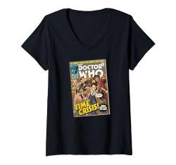 Damen Science-Fiction-Fan zum 60-jährigen Jubiläum von Doctor Who Comic Time Crisis T-Shirt mit V-Ausschnitt von DOCTOR WHO