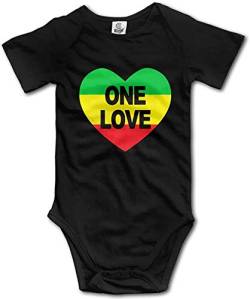 DODOD One Love Rasta Neugeborene Jungen Kleidung Kurzarm Neugeborenen Baby Bodysuit Overall von DODOD