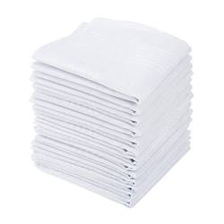 DODUOS 15 Stück Taschentücher Herren Baumwolle Handkerchief Baumwolltaschentücher weiße 40x40 cm Baumwolltaschentücher große Tasche Herren Squares Taschentücher für Herren von DODUOS