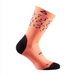 DOGMA Rider – Bikesocken, atmungsaktiv und schnelltrocknend für Damen & Herren. Ideal für MTB, Rennrad, Spinning und Freizeit. Ideale Fahrradsocken für alle Radsportarten (43-46, Salmon) von DOGMA