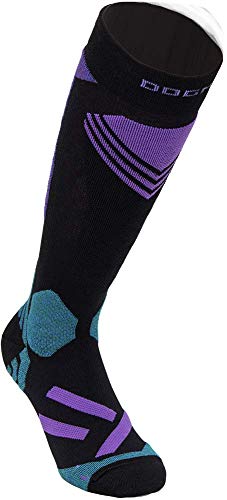 DOGMA Snow Leopard - Snowboard Socken aus Merino Wolle, Skisocken mit leichter kompression für Herren und Damen, Performance Merinosocken für den Wintersport (shield purple, 39-41) von DOGMA