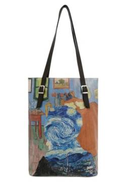 DOGO Muse Vegane Damen Schultertaschen Umhängetaschen Tall Bag - Vincent van Gogh Lost Mind von DOGO