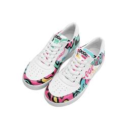 DOGO Schuhe Vegane Damen Dice Sneakers - Pop The Art 39 von DOGO