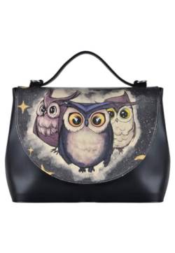 DOGO Vegane Damen Schultertaschen Umhängetaschen Handy Bag - Owls Family von DOGO