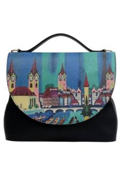 DOGO Vegane Damen Schultertaschen Umhängetaschen Handy Bag - Prague Nights von DOGO