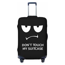 DOINBEE Gepäckabdeckungen für Koffer, lustig, schwarz, Gepäckabdeckung, Schutz, Reisekoffer, Abdeckung, elastische Gepäck-Koffer-Abdeckungen, Don't Touch My Suitcase, Medium, Don't Touch My Suitcase von DOINBEE