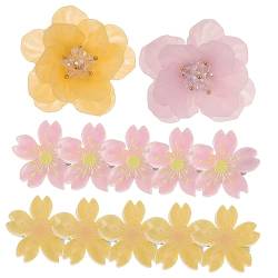 DOITOOL 12St Haarnadel Haarschmuck Kopfbedeckung für Damen im Sommer hawaiianisches Dekor Haarspangen Haarklammer Haar Klammern Haarblumenklammern Kirschblüten schmücken von DOITOOL