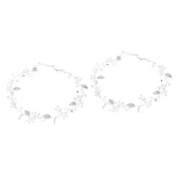 DOITOOL 2 Stück Haarschmuck Strass Stirnband Perlen Kopfschmuck Strass Kopfschmuck Für Frauen Perlen Stirnband Braut Stirnband Damen Stirnbänder Kopfband Strasssteine Braut von DOITOOL