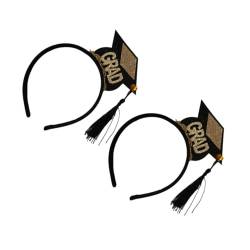 DOITOOL 2St Mini Hut Haarreif für den Abschluss 2022 Verzierung für Haarband Haargummis Kopfschmuck Partyzubehör Buchstabe Dekorationen Absolvent Schal Kind Haarschmuck von DOITOOL