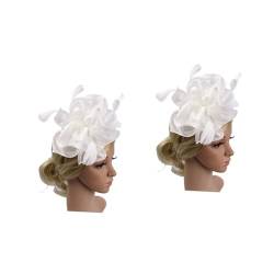 DOITOOL 2st Blumenstirnbänder Für Damen Fascinator-hüte Für Frauen Frau Stirnband Haarbänder Für Frauen Stirnband 1920er Jahre Eleganter Kopfschmuck Strass-hut Braut Tarnung Handschlaufe von DOITOOL