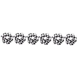 DOITOOL 6 Stk schwarz-weiß kariertes Haarseil Haarschmuck Mädchen karierte Accessoires Damen Haargummis schachbrett Haarseile für Frauen Pferdeschwanzhalter kurzes Haar Stirnband Zubehör von DOITOOL