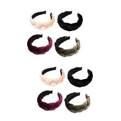 DOITOOL 8 Stk Modische Stirnbänder für Frauen Spa-Stirnbänder breite schlichte Stirnbänder Haargummis Haarband Haarreifen frauen stirnband elastisch Schal flechten Haarschmuck e5 von DOITOOL