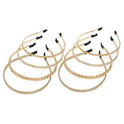 DOITOOL 8St Stirnband Männer-Bandana dünne Stirnbänder für Frauen goldene Haaraccessoires Haargummis Haarreifen aus Metall Stirnbänder für Mädchen Einfach und vielseitig von DOITOOL