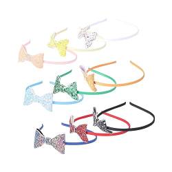 DOITOOL 9St Haargummis haarschmuck Haarband Frauen glitzern Haarreifen Mode-Haarreifen glitzerndes Haar Frauen Bowknot Haarbänder niedlich Stirnband Zubehör Fräulein von DOITOOL