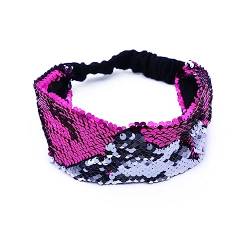 DOITOOL Bling Stirnbänder Bandana Für Frauen Gesichtsband Waschen Sportliche Stirnbänder Haarband Aus Pailletten Glitzerndes Haarband Dehnbar Spa Fräulein Fischschuppen von DOITOOL