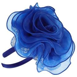 DOITOOL Haarschmuck für Frauen Blumen-Haarschmuck Blumen-Mesh-Schleier-Fascinator Fascinator-Mütze für Damen Haaraccessoires große das Foto Blütenkopf Braut Stirnband Spitze von DOITOOL