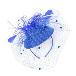 DOITOOL Kopfbedeckungen Für Teepartys Fascinator Hut Stirnband Hexenhut Mit Schleier Brautfotohut Mesh-spitze Hochzeitskopfschmuck Für Die Braut Gesicht Baskenmützen Fräulein Jahrgang von DOITOOL