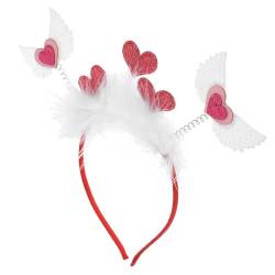DOITOOL Stirnband damen haarbänder haarschmuck für damen Kopfbedeckung Valentine Stirnband Haargummis rosa Haarschmuck Valentinstag Stirnbänder stirnband Flügel von DOITOOL