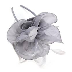 DOITOOL Teehüte für Fascinator-Stirnband Braut-Fascinator-Hüte für die Hochzeit Fascinators für -Teeparty Organza-Handband Fascinators für Damen Kopfschmuck Ziemlich Kopfbedeckung Zylinder von DOITOOL