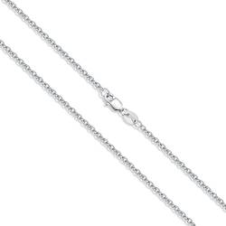 DOLPHERS 925 Sterling Silber Kette Cable Silber Kette Damen Kette Silber Kable Kette Halskette für Männer, Frauen und Mädchen 1.2/1.5/2 MM 40-65MM-1 von DOLPHERS