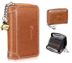 DOMIPHIE Damen Geldbeutel mit RFID Diebstahlschutz, Premium Portmonee Damen Schutz Kartenhalter mit vielen Fächern von DOMIPHIE