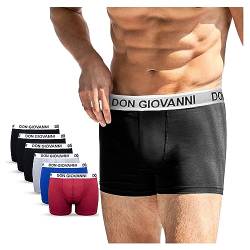 DON GIOVANNI Boxershorts Herren Baumwolle (3er/6er Pack,S,M,L,XL) Fitted Boxer Hipster Underwear Men Retroshorts Unterwäsche Herren Unterhosen Männer Slip Sportunterwäsche String Shorts von DON GIOVANNI