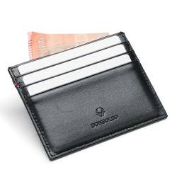 DONBOLSO Lederbrieftasche für Herren aus echtem Leder - Slim Minimalist Wallet & Kartenhalter für stilvolle Funktionalität und Langlebigkeit - Schwarz von DONBOLSO