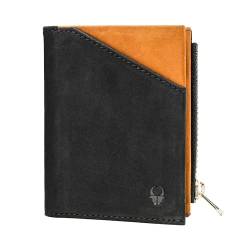 DONBOLSO Männer Zip Brieftasche - Ultra Thin Brieftaschen für Männer mit Münzfach - Slim Zippered Brieftaschen für Männer - RFID Bifold Wallet - Moderne Leder Bifold Wallet mit Reißverschluss von DONBOLSO