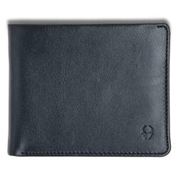 DONBOLSO Schlanke Verona Geldbörse mit Geldklammer- Geldbörse Männer Leder RFID Blocker Kartenetui - Bifold Echtleder Geldbörse Männer mit Kartenhalter - 9,2x12,7x2,3 cm - Nappa Schwarz von DONBOLSO