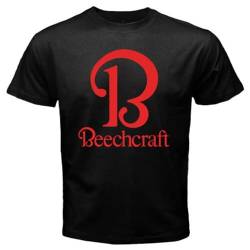 Beechcraft Aircraft Logo Men's Black T-Shirt Size S-5XL Black XXL von DONGFEI