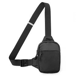 DONGKER Brusttasche Herren, Leichte Sling Chest Crossbody Bag, Wasserdicht Schulter Backpack Umhängetasche Schultertasche Crossbag für Heren/Damen Reise, Wandern, Radfahren, Laufen von DONGKER