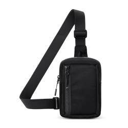 DONGKER Sling Crossbody Bag, Kleine Wasserdichte Umhängetasche Herren/Damen Schultertasche Brusttasche mit verstellbarem Riemen für Wandern, Reisen, Klettern usw von DONGKER