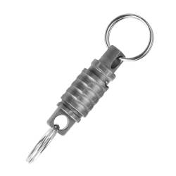 Schnellverschluss-Schlüsselanhänger, Titan, 360° drehbar, EDC-Schlüsselanhänger, abnehmbar, mit Schlüsselring zum Befestigen von Schlüsselanhängern, Autoschlüssel-Taschenlampen, EDC-Werkzeugen von DONGKER