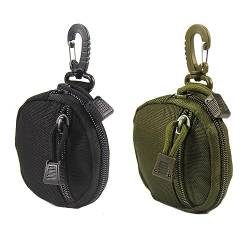 Tactical Coin Purse, 2 Stück Taktische Geldbörse, Hängende EDC-Beutel mit Haken für Münz-Headset-Schlüsselanhänger von DONGKER