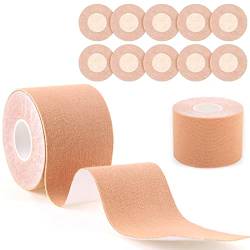 Klebeband Brust tape,Bruststraffungsband,Brustband,tape brust Mit 5 Paare Brustwarzenabdeckungen,Unsichtbarer Busen Tape,für große und kleine Brüste Nipple Cover für Brautkleid Abendkleid A-H Cup von DONGSZQ