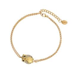 DOOSTI Damen Armband Eule 925 Silber Gelbgold vergoldet von DOOSTI