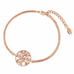 DOOSTI Damen Armband Lebensbaum 925 Silber Rosegold vergoldet von DOOSTI