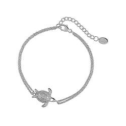 DOOSTI Damen Armband Schildkröte 925 Silber rhodiniert von DOOSTI