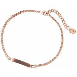 DOOSTI Damen ID Armband 925 Silber Rosegold vergoldet von DOOSTI