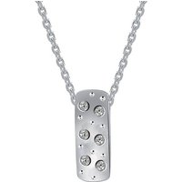 DOOSTI Kette mit Anhänger Schmuck Silber 925 Halsschmuck Ankerkette, mit Zirkonia (synth) von DOOSTI