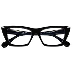 DOOViC Blaulichtfilter Computerbrille Brille ohne Stärke Damen Schwarz Katzenaugen von DOOViC