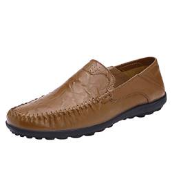 DOOXI Herren Mode Mokassins Loafers Flach Schuhe Comfort Geschäft Slip On Freizeitschuhe Fahrenschuhe Bootsschuhe Khaki 41 von DOOXI