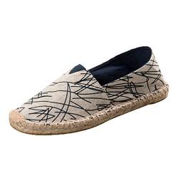 DOOXI Unisex-Erwachsene Liebhaber Freizeit Loafers Comfort Espadrilles Mode Slip on Flach Freizeitschuhe 41(25.5cm) von DOOXI