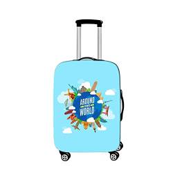 DOTBUY-SHOP Elastisch Kofferhülle Reise Kofferschutzhülle Gepäck Cover Reisekoffer Hülle Schutz Bezug Schutzhülle Waschbare Reisetasche Kofferbezug (Wolkenplanet,S (18-20 Zoll)) von DOTBUY-SHOP