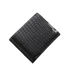 DOTBUY-SHOP Vintage Stil Herren Geldbörse Leder, Geldbeutel für Männer - Portemonnaie Bifold Geldbörse, 3 Fächer für Kreditkarten + 1 Fotofenster + 2 Geldscheinfächer (Schwarz) von DOTBUY-SHOP