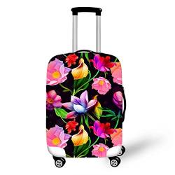 Elastisch Kofferhülle, DOTBUY 3D Reise Kofferschutzhülle Gepäck Cover Reisekoffer Hülle Schutz Bezug Schutzhülle Waschbare Reisetasche Kofferbezug (Blumen,S (18-20 Zoll)) von DOTBUY-SHOP