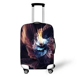 Elastisch Kofferhülle, DOTBUY 3D Reise Kofferschutzhülle Gepäck Cover Reisekoffer Hülle Schutz Bezug Schutzhülle Waschbare Reisetasche Kofferbezug (Blume 3,M (22-24 Zoll)) von DOTBUY-shop